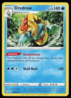 Drednaw 027/072 Rare Shining Fates Pokemon Near Mint - Image 1
