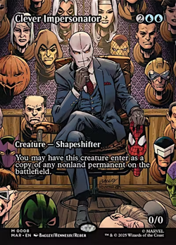Clever Impersonator (Borderless) 0008 - Marvel's Spider-Man MTG NM/M - Image 1