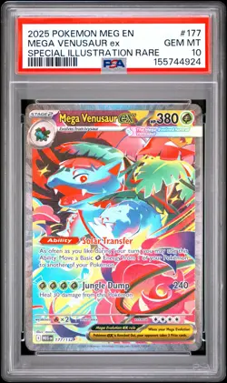 2025 POKEMON MEG EN-MEGA EVOLUTION #177 MEGA VENUSAUR EX PSA 10 - Image 1