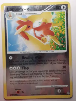 Pokemon TCG Lopunny 30/130 Diamond & Pearl Base Reverse Holo Rare HP - Image 1