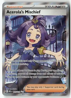 Acerola's Mischief 165/132 Ultra Rare Mega Evolution Pokemon Holo Near Mint - Image 1
