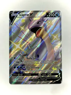 Lapras V SV110/SV122 Shining Fates Shiny Vault Shiny Holo Pokemon TCG Card NM - Image 1