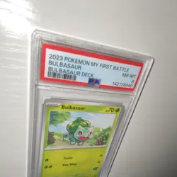Pokemon TCG Bulbasaur My First Battle 2023 English Regular PSA 8 Graded - Image 3