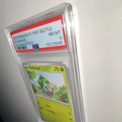 Pokemon TCG Bulbasaur My First Battle 2023 English Regular PSA 8 Graded - Image 4
