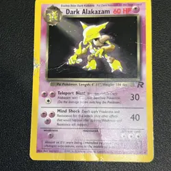 Dark Alakazam 1/82 Team Rocket Holo Rare Pokemon Card DMG - Image 1