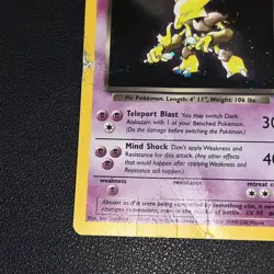 Dark Alakazam 1/82 Team Rocket Holo Rare Pokemon Card DMG - Image 3