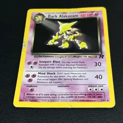 Dark Alakazam 1/82 Team Rocket Holo Rare Pokemon Card DMG - Image 4