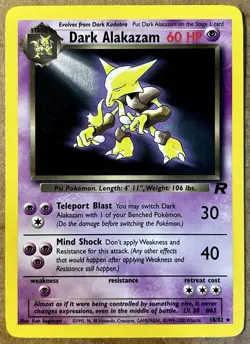 Pokemon TCG Dark Alakazam 18/82 Team Rocket Regular Unlimited (NM) - Image 1