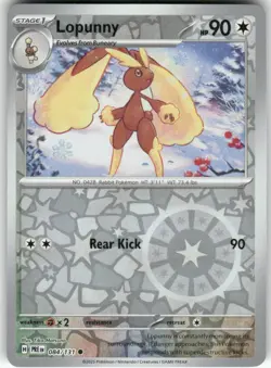 Lopunny 084/131 Common Prismatic Evolutions Pokemon Reverse Holo Near Mint - Image 1