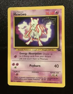 Pokemon Mewtwo Black Star Movie Promo 3/53 WOTC Vintage 1999 - Image 1