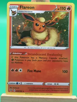 Pokemon TCG Flareon Pokemon Promos 026/185 Holo Promo Cosmos Holo Rare Promo - Image 1