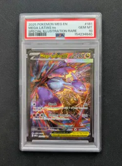 Mega Latias EX Sir 181/132 - Mega Evolution Pokemon Card - PSA 10 - Gem Mint - Image 1