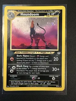 Pokemon TCG Houndoom Neo Revelation Holo With A Swirl 8/64 - Image 2