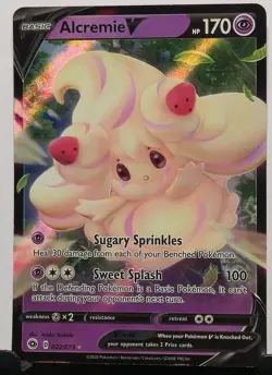 Pokemon Cards Alcremie V 22/73 Champions Path Holo - Image 1