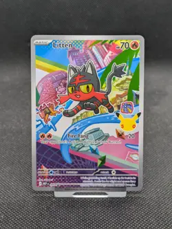Pokemon Litten MEP 044 First Partner Illustration Promo Card 30 Anniversary NM/M - Image 1