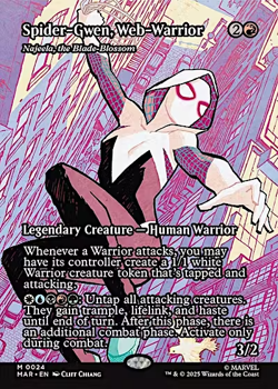 MTG Spider-Gwen, Web-Warrior 24 Mythic Borderless Marvel Universe Spider-Man - Image 1