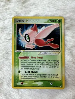 Celebi Gold Star Holo-English Crystal Guardians 100/100 Pokemon TCG - Image 1