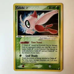 Celebi Gold Star Holo-English Crystal Guardians 100/100 Pokemon TCG - Image 3
