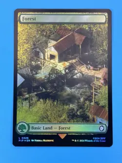 MTG Forest Full Art FOIL PIP 0326 Universes Beyond: Fallout NM - Image 2