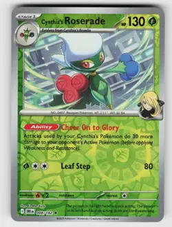Cynthia's Roserade 008/182 Destined Rivals R Reverse Holo NM/M Pokemon - Image 1