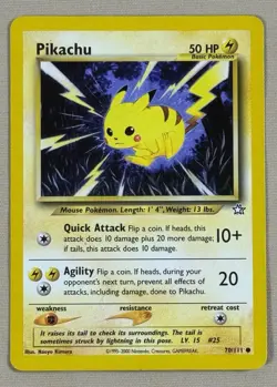 Pokemon TCG Pikachu 70/111 Neo Genesis Unlimited Regular English 50 HP Basic - Image 1