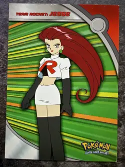 Topps 1999 Team Rocket Jesse Pokemon TV Card HV2 Blue Label - Image 1