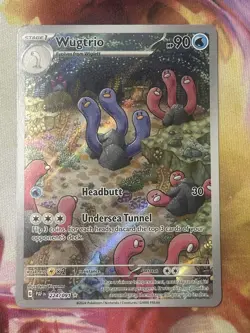 Wugtrio 224/091 Illustration Rare - Paldean Fates Pokemon Card - NM - Image 1