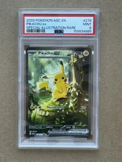 Pokemon Pikachu Ex 276/217 Ascended Heroes Special Illustration Rare PSA 9 - Image 1