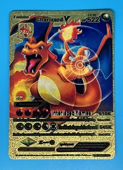 Pokemon Charizard V Gold Foil Fan Art Card - Image 1