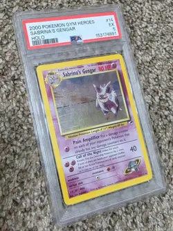 POKEMON 2000 SABRINAS GENGAR HOLO GYM HEROES PSA 5 - Image 1