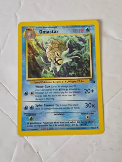 Omastar 40/62 Uncommon Fossil Pokemon Unlimited Lightly Played - Image 1