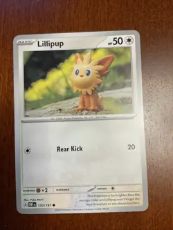 Lillipup 170/197 Obsidian Flames Regular Pokemon TCG Card - Image 1