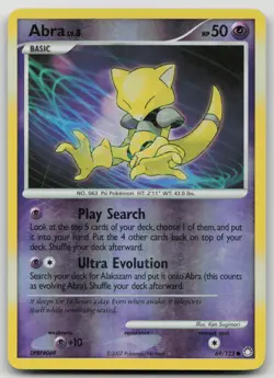 Pokemon TCG Abra Reverse Holo Common Mysterious Treasures 69/123 LP - Image 1