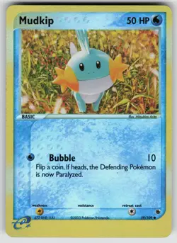 Mudkip 59/109 Common Ruby & Sapphire Pokemon Reverse Holo Lightly Played - Image 1