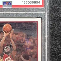 2003 TOPPS CHROME #111 LEBRON JAMES ROOKIE RC PSA 7 CLEVELAND CAVALIERS NM - Image 4