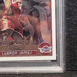 2003 TOPPS CHROME #111 LEBRON JAMES ROOKIE RC PSA 7 CLEVELAND CAVALIERS NM - Image 5