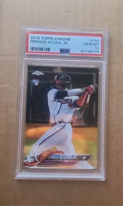 2018 Topps Chrome - Ronald Acuna Jr. #193 (RC) - GRADED PSA 10 - Image 1