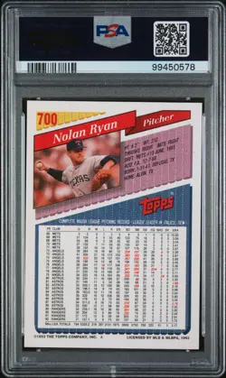 1993 TOPPS GOLD #700 NOLAN RYAN PSA 10 - Image 2