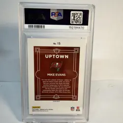 2025 PANINI DONRUSS OPTIC UPTOWN #15 MIKE EVANS PSA 9 - Image 3
