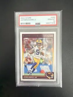 Panini 2024 Score Rookies Jayden Daniels #302 Rookie Card PSA 10 Gem Mint - Image 1