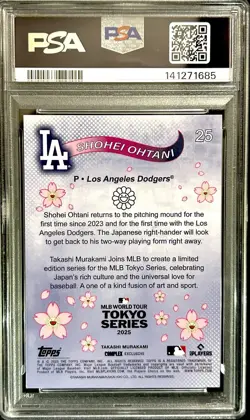 Shohei Ohtani PSA 10 2025 Topps Takashi Murakami Tokyo Series #25 Dodgers - Image 2