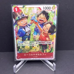 Ace & Sabo & Luffy OP13-007 SR Carrying on His Will ONE PIECE Card Japanese NM - Image 1