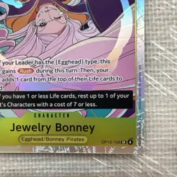 Jewelry Bonney (108) OP13-108 Super Rare Carrying On His Will One Piece Foil NM - Image 5