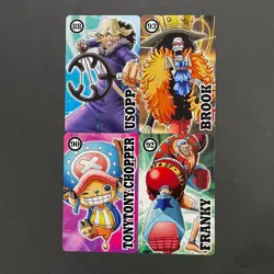 S1883 Usopp Brook Chopper Franky Japanese One Piece Vintage Top Seika Cards - Image 1