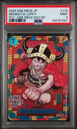 2025 Monkey D. Luffy P-110 Foil ONE PIECE Day Japanese PSA 9 - Image 1
