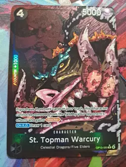 One Piece St. Topman Warcury Alt Art #OP13-089 Foil Carrying On His Will NM - Image 1