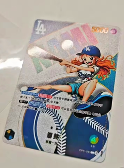 One Piece FOIL NAMI Portgas D. Ace Los Angeles Dodgers + BONUS - Image 1