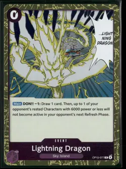 One Piece Lightning Dragon R OP15-EB04 OP15-077 Foil NM - Image 1