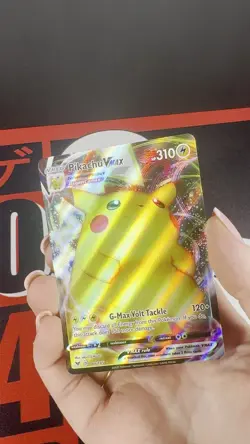 Pikachu VMAX #44/185 Full Art Holo Ultra Rare Pokemon TCG Vivid Voltage - Image 2