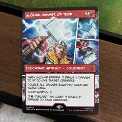 Mjolnir, Hammer of Thor (Borderless) 303 NM Marvel Super Heroes MTG non-foil - Image 1